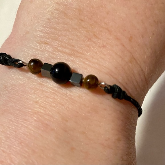 Protection Natural Gemstone Bracelet, adjustable - Picture 6 of 7